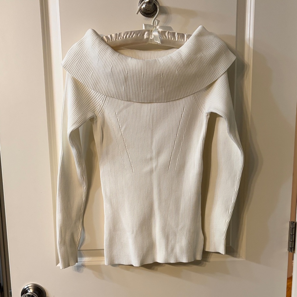 Michael Kors Cream Off-Shoulder Sweater